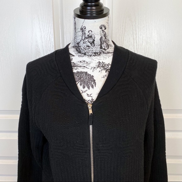 Anthropologie Moth Madeleine Bomber Jacket Black - Picture 5 of 6